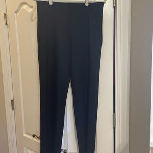 LOFT Black Pull On Straight Pants in Ponte